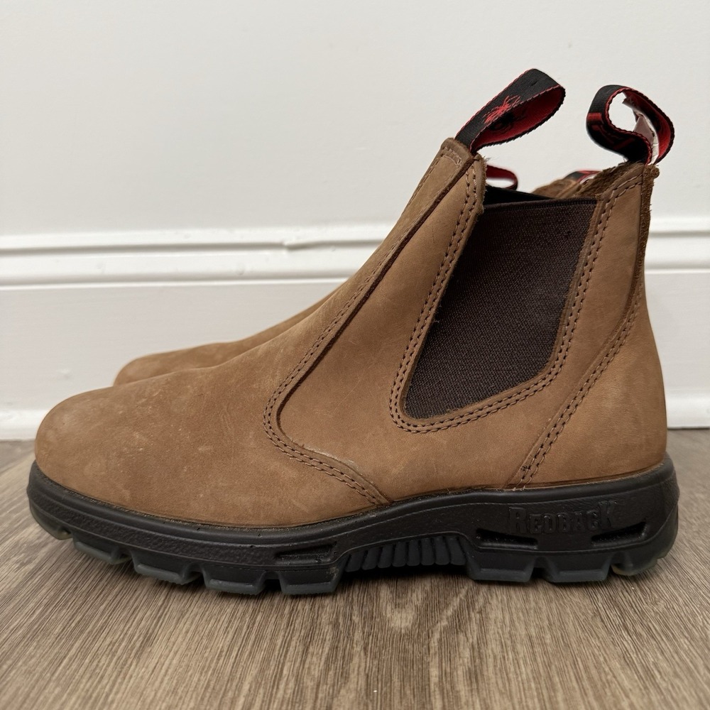 Redback Mesa Chelsea Boots Brown Leather Men's UK 7.5 US 8.5 Women's 10 Soft Toe
